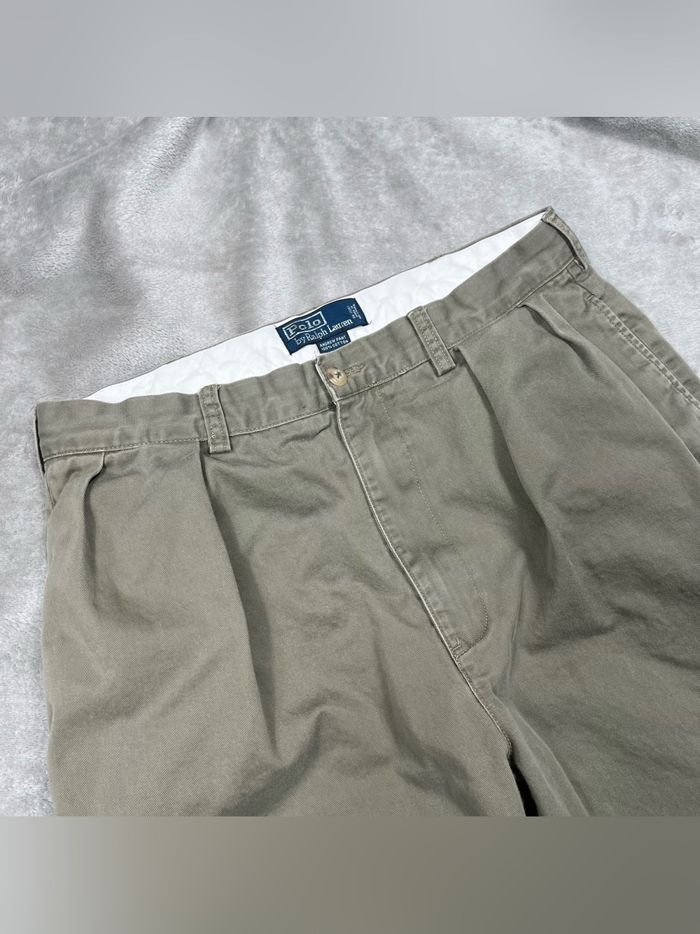 Vintage Polo Ralph Lauren Andrew Pants Mens 32x30 Green Pleated Preppy Baggy Y2K